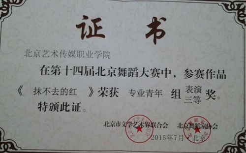 北京艺术传媒职业学院参赛作品《抹不去的红》荣获专业青年组表演三